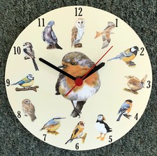 Garden Birds Clock - Robin