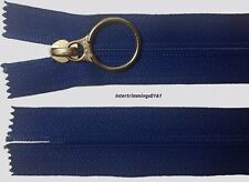 OPTI, LOOP PULLER ZIP, ROYAL BLUE, 22"/56 CM, NYLON TEETH ,CLOSED END, NO 5