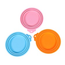  Food-Grade Silicone Pet Food Storage Can Lid Cover for Multiple Sizes (Blue