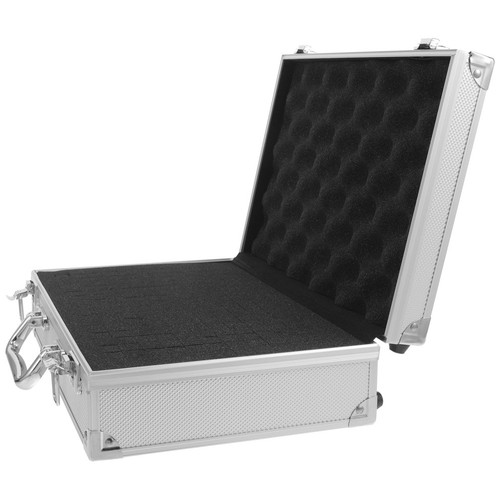 Black aluminum metal briefcase - metal,