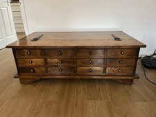 Laura Ashley Garrat 12 Drawer Coffee Table with Storage, Dark Brown