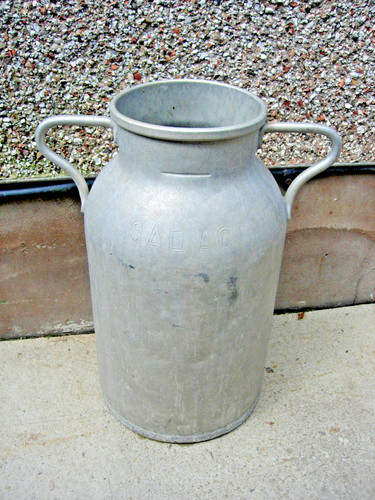 Vintage french aluminium milk - vintage,