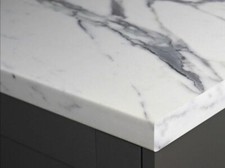 Marble Veneto Calcutta Effect  Worktop  Laminate 1 METRE LONG X 600 X 38mm