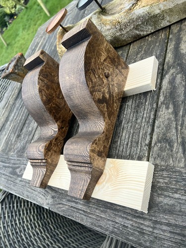 Pair rustic pine wood - pair,