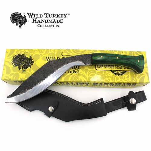 Green fixed blade kukri - 10'',