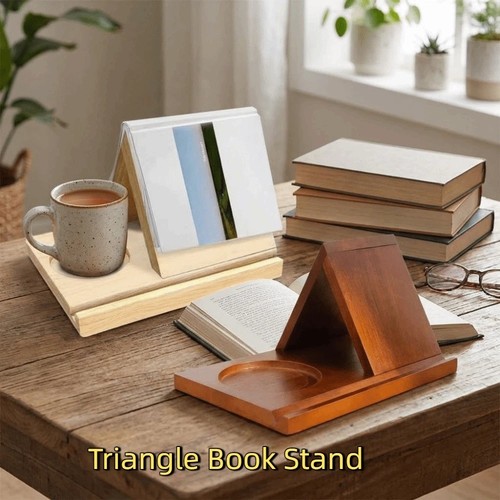Wooden book holder for reading - wooden,