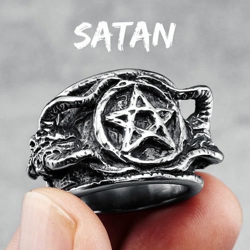 Gothic pentagram ring serpent - pentagram,
