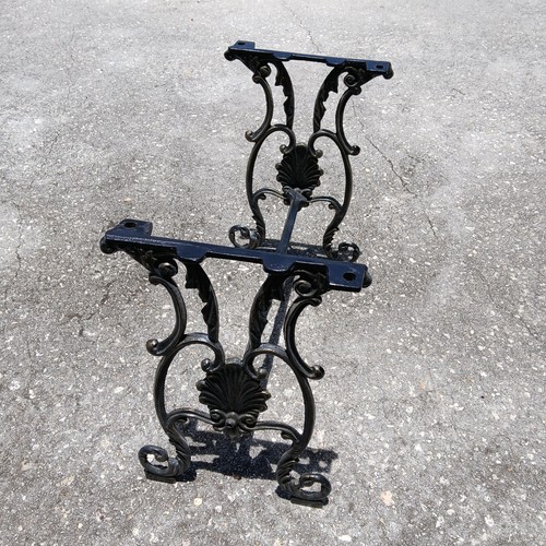 Antique cast iron bench ends - bench,