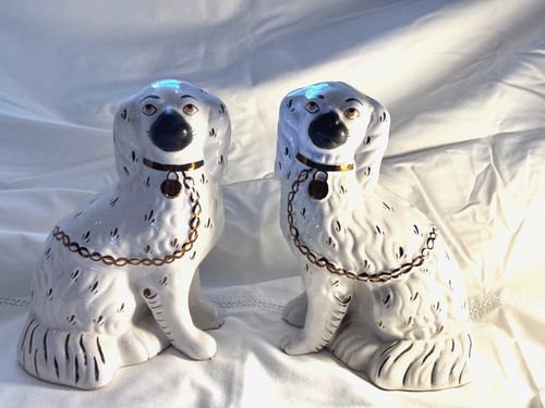 Pair vintage staffordshire - pair,