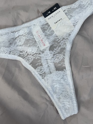 Cabin crew white lace - , thong