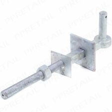 HEAVY DUTY HOOK TO BOLT WITH SQUARE PLATE  For 4"-10" GATE POSTS - GALVANISED 