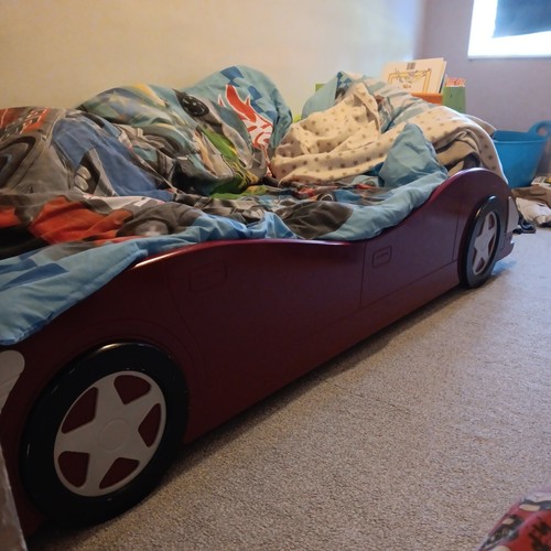 Single bed red race - red,