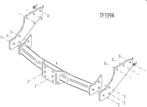 Towtrust fixed flange towbar - towtrust,