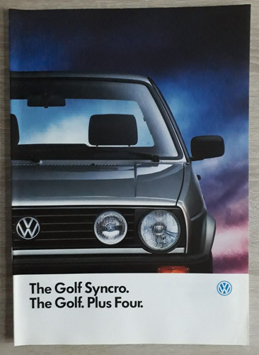 Golf syncro mk2 brochure - vw,