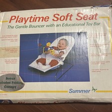 Vintage 90s Summer Funtime Butterfly Infant Baby Bouncer Seat Spinning Toys Y2K