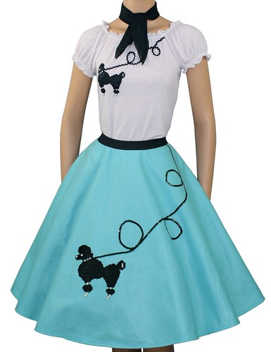 Aqua blue poodle skirt - poodle,