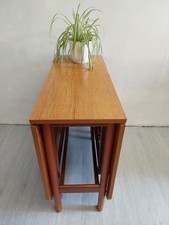 Mid Century Dining Table Formica Wood Effect Drop Leaf