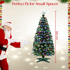 Pre Lit Fibre Optic Christmas Tree Xmas Decoration Color Changing 2/3/4/5/6/7FT