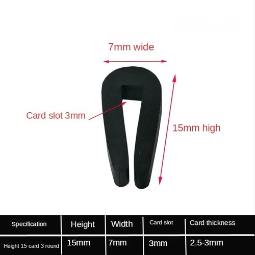 Black rubber channel - black, u