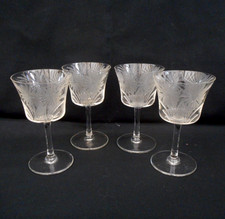 4 vintage sherry glasses -