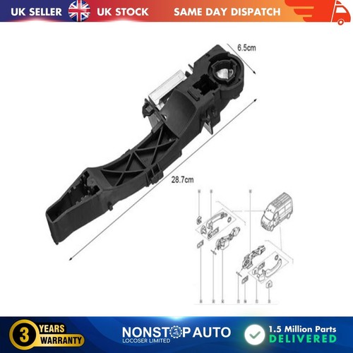 Left side sliding door handle - side,
