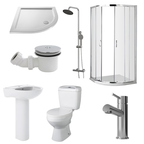 Bathroom suite 700mm quadrant - suite,