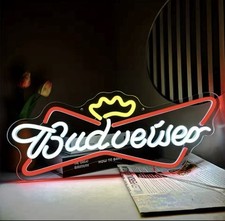Budweiser Neon Sign - Colorful LED Lighting, Wall 