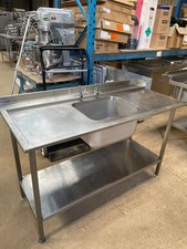 Stainless Steel Dishwasher Single Sink (150cm) Read Descrip Re: Deliv | V696