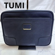 TUMI Slim Bag Leather Navy 106395c