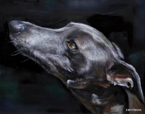 Whippet dog handmade - whippet,