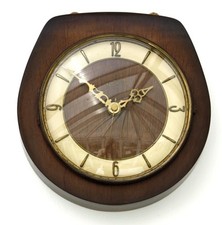 Vintage 20cm Garant Wall Clock - German Retro Mid Century Style Clock Wooden