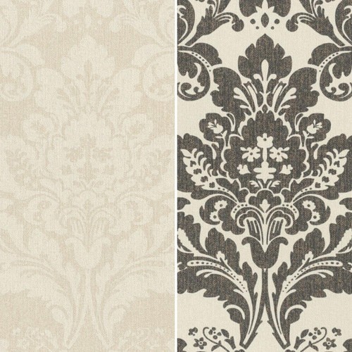 Rasch cream bronze gold - gold, damask