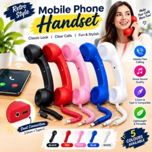 Retro telephone handset for - telephone,