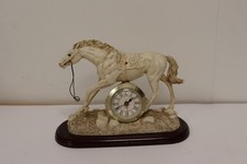Vintage Resin Horse Clock -