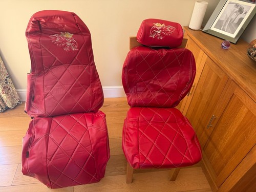 Scania red truck seat covers - scania,