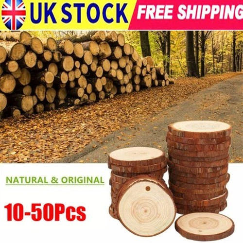 50pcs wood slices - 10-50pcs, round