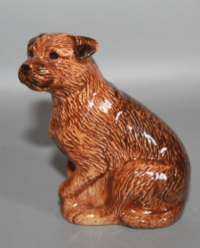 Quail pottery border terrier - pottery,