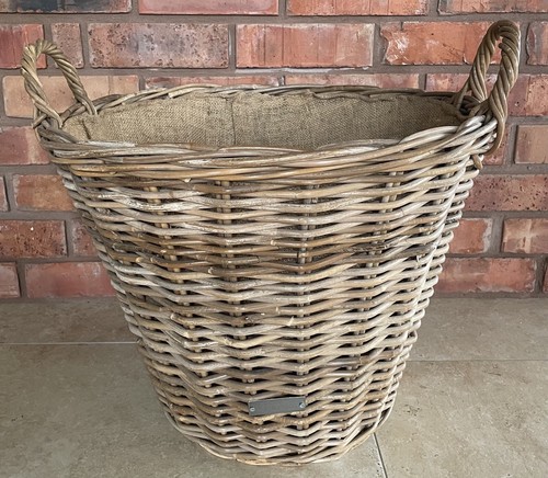 Large wicker log basket - large, with