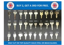 PLANT KEYS 1051 92274 BO6 787 14607 10FS H808 CAT LUCAS BOMAG THWAITES, ETC