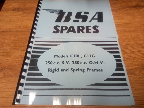 Bsa c10l c11g parts book - c10l,