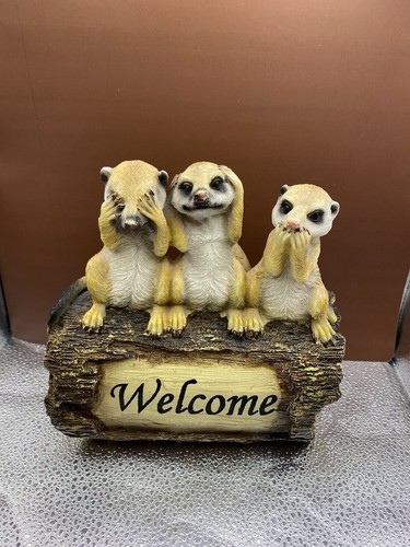 Garden ornament meerkats sat - meerkats,
