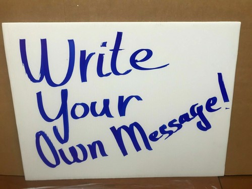 100 white signs x18 x4 - white, 24"x18"