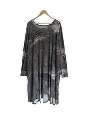 Rundholz Black Label Oversized Dress SIZE SMALL Grey White Lagenlook Abstract