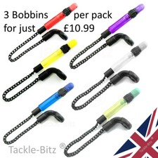 3 x Carp fishing Tackle Bobbins Bite Indicators Semi Short Chain 15cm TJRS