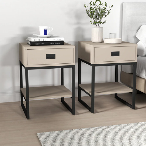Pair one drawer bedside - pair,