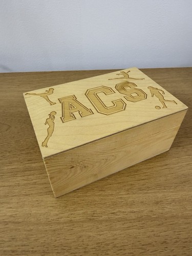 Wooden storage box brown with - brown,