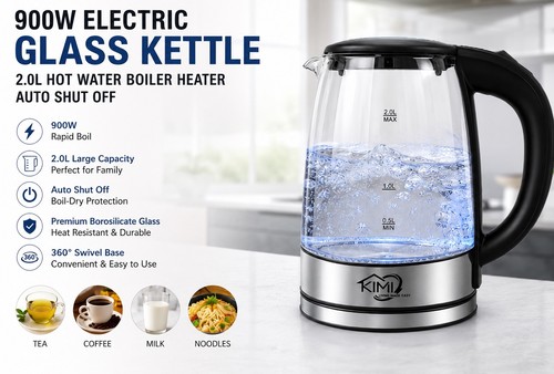 900w electric glass kettle - 900w,