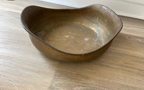 Old large brass bowl - large,