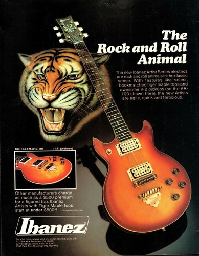 Vtg 80s ibanez tiger maple - vtg,