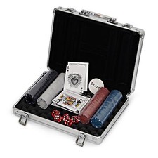 KAV 200 Piece Poker Set - Deluxe Aluminum Case Portable Poker Chip Set